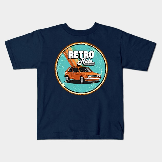 Retro Ride Kids T-Shirt by Synergy Studios